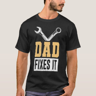 T-shirt Père Répare Le Tournevis Hobbyiste Papa Le Faire