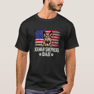 T-shirt Père Shepherd allemand patriotique homme Drapeau a