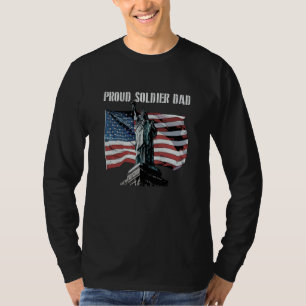 T-shirt Père soldat fier Patriotique Américain Patriotisme