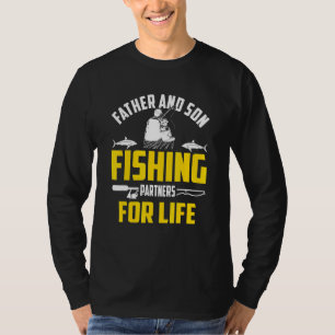 T-shirt Père Son Partenaires De Pêche À Vie Retro Matchin
