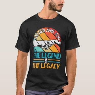 T-shirt Père vintage Et Fils La Légende Et L'Héritage Gras