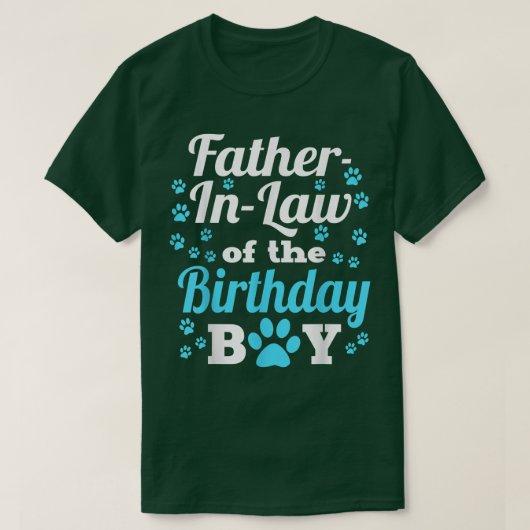 T-shirt PèreInLaw De L'Anniversaire Chien Chien Paw Annive (Design devant)