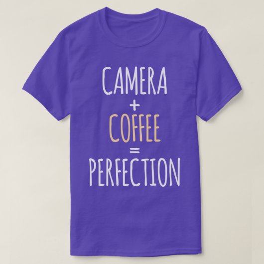 T-shirt Perfection de café de caméra (Design devant)