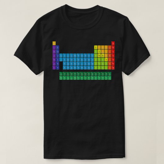 T-shirt Periodic Table of the Elements  Science Nerd  (Design devant)