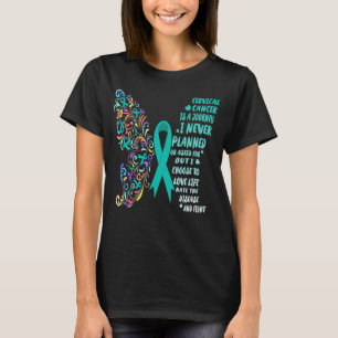 T-shirt périple du cancer du col de l'utérus combat à v