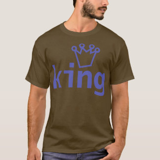 T-shirt Périwinkle King de la typographie de la Couronne