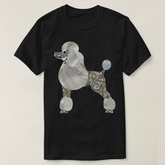 T-shirt Perle de luxe et caniche d'Abalone (Design devant)