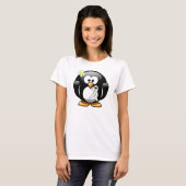 T-shirt Perle de sensibilisation Ruban Penguin (Devant entier)