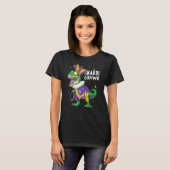 T-shirt Perle Mardi Gras Dabbing T Rex Dinosaur Mardi Graw (Devant entier)