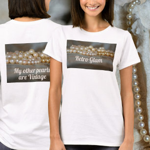 T-shirt Perles de glam rétro