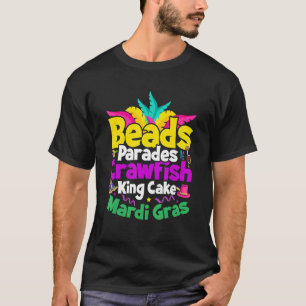 T-shirt perles défilés langouste king cake mardi gras