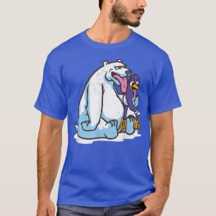 T-shirt Perles d'ours polaires amusantes Pingouin Crème gl