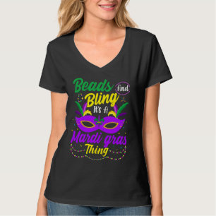 T-shirt Perles Et Bling C'est Une Affaire De Mardi Gras