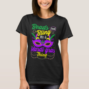 T-shirt Perles Et Bling C'est Une Affaire De Mardi Gras