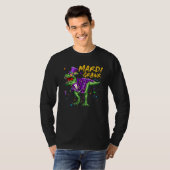 T-shirt Perles Et Boule T Rex Dinosaur Mardi Gras Costume (Devant entier)