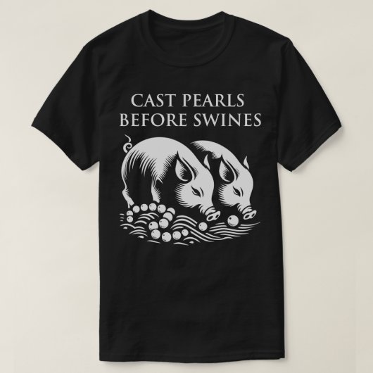 T-shirt Perles moulées avant les porcins (Design devant)