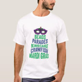 T-shirt Perles Parades Kingcake Crawfish Mardi Gras T-Shir (Devant)