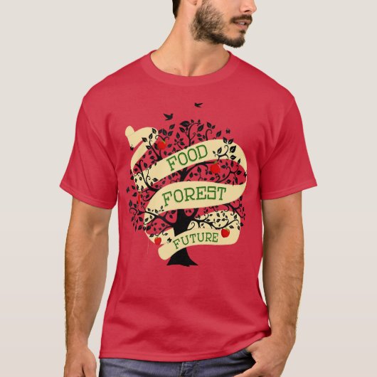T-shirt Permaculée Forêt de verger Gardener (Devant)