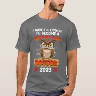 T-shirt Permis de faire le malin j'ai un doctorat PhD