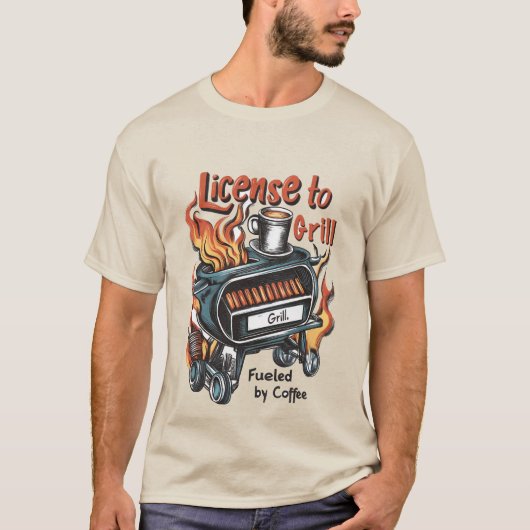 T-shirt Permis de grill cool Papa (Devant)