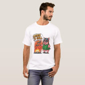 T-shirt Permis de griller Funny BBQ Pig (Devant entier)