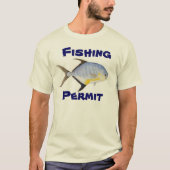 T-shirt Permis de pêche (Devant)