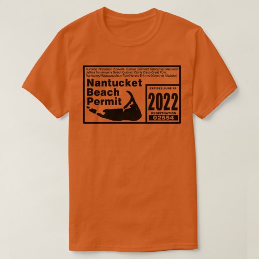 T-shirt Permis de sortie de nantucket 2022 (Design devant)