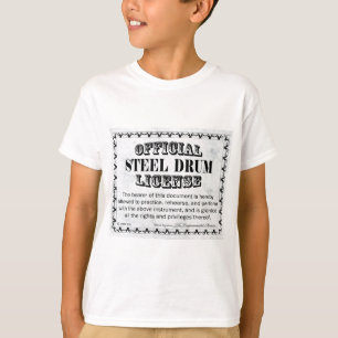 T-shirt Permis de tambour métallique