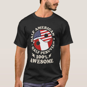 T-shirt Pérou Demi-Américain 100 Péruvien