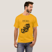 T-shirt Pérou, dessin de Chien Inca, hommes (Devant entier)