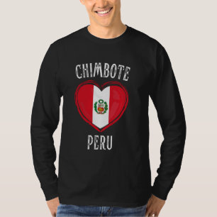 T-shirt Pérou Drapeau Coeur Chimbote Ville