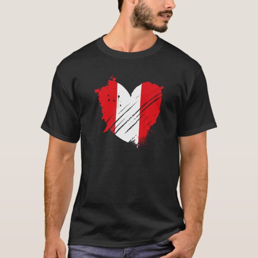 T-shirt Pérou Drapeau J'aime Pérou C'est dans mon ADN pour (Devant)