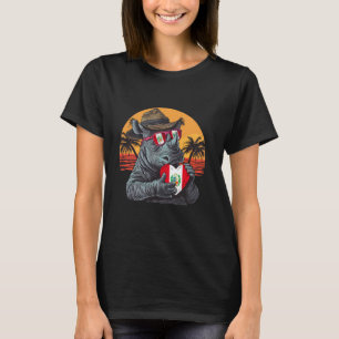 T-shirt Pérou Drapeau Rhino Coeur Coucher de soleil Racine