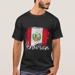 T-shirt Pérou Drapeau Vintage Pérou Fierté Racines Pullove