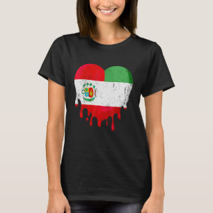 T-shirt Pérou Italie Drapeau Coeur Citoyen Boire Grown Pat