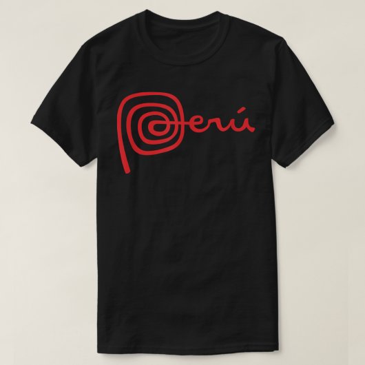 T-shirt Pérou Logo de chemise Marca Pérou Lignes Nazca (Design devant)
