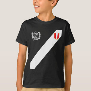 T-shirt Pérou Maillot Rouge Drapeau Péruvien Escudo Rétro