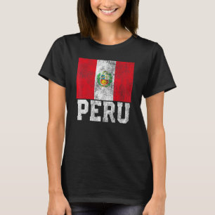 T-shirt Pérou Pérou Drapeau Fierté Racines Pays Famille Na