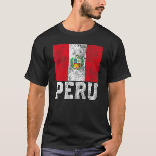 T-shirt Pérou Pérou Drapeau Fierté Racines Pays Famille Na