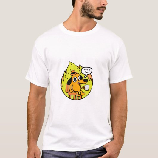 T-shirt Perro en llamas (Devant)