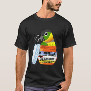 T-shirt Perroquet antidépresseur mignon I Conure à joues v