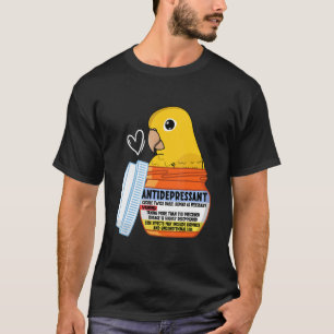 T-shirt Perroquet Antidépresseur Mignon I Conure Dorée