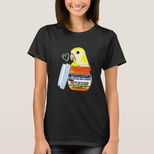 T-shirt Perroquet Antidépresseur Mignon I Moine Jaune Perr