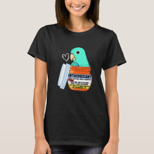 T-shirt Perroquet antidépresseur mignon I Perroquet turquo