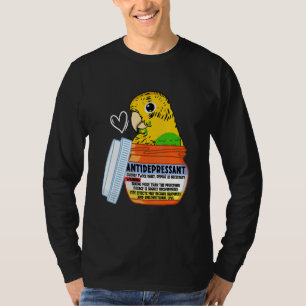 T-shirt Perroquet Antidépresseur Mignon I Perruche Jaune B