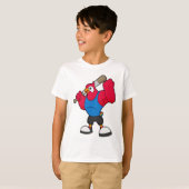 T-shirt Perroquet au baseball avec batte de baseball (Devant entier)