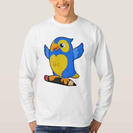 T-shirt Perroquet au crayon (Devant)