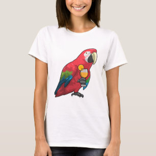 T-shirt Perroquet au verre de jus d'orange