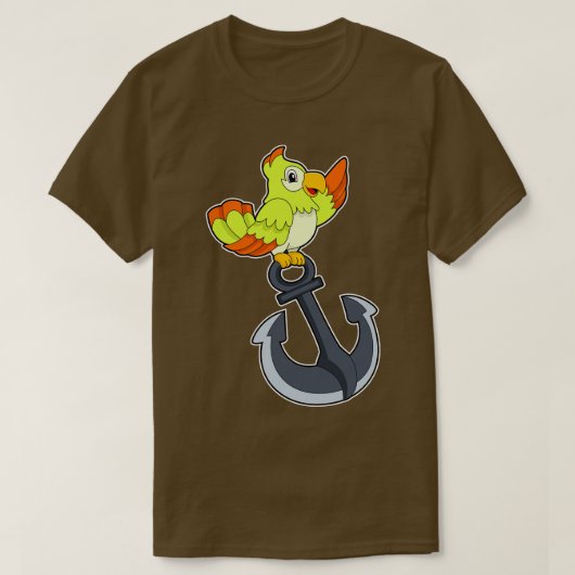 T-shirt Perroquet avec Ancre (Design devant)