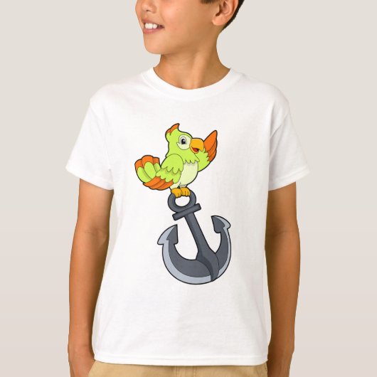 T-shirt Perroquet avec Ancre (Devant)